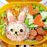 可愛い♪うさぎ着ぐるみコリラックマ弁当